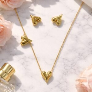 elegant stainless steel jewelry set